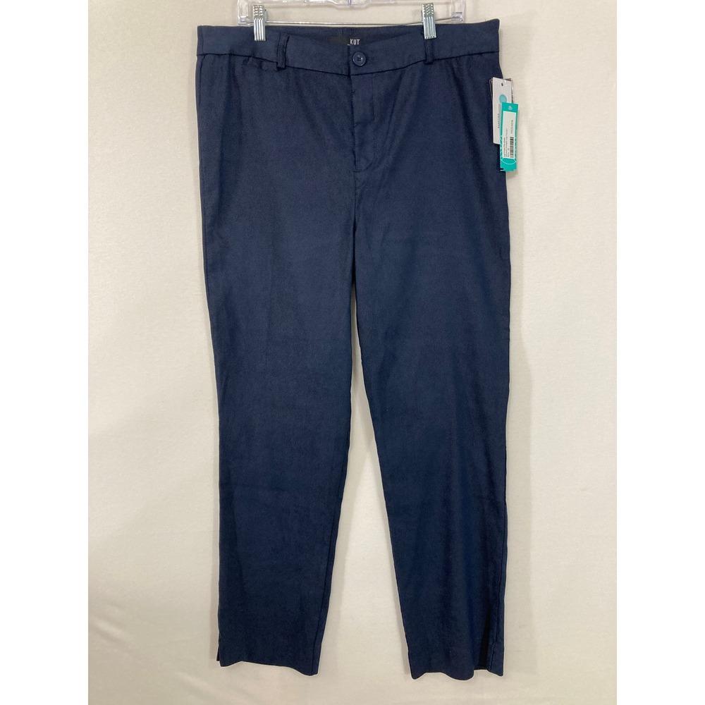 New Kut From The Kloth Royland‎ Straight Leg Trouser size 16 Navy Preppy Work